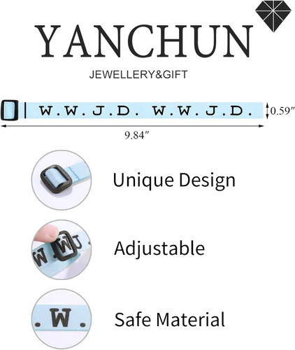 Miniatura 5 de YANCHUN Pulseras WWJD What Would Jesus Do Bracelets