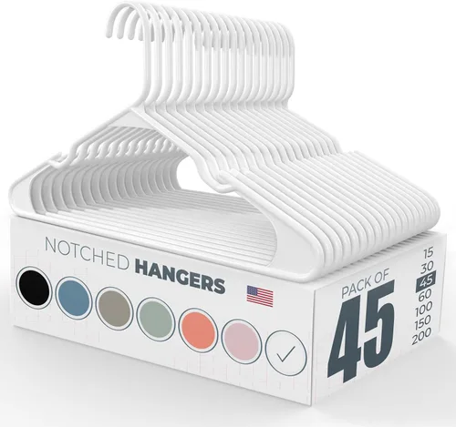 Miniatura 16 de Perchas de plástico gris para ropa Paquete de 200 unidades disponibles para 15, 30, 45, 60, 100, 150, 200 unidades, perchas de plástico