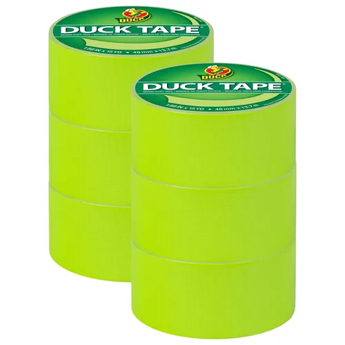 Miniatura 17 de Cinta adhesiva Duck Brand Duck de color, 4,78 cm x 13,7 m, 6 rollos, naranja neón (1265019_C)