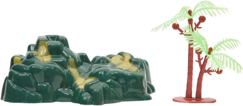 Miniatura 8 de BLUE PANDA Juego de 300 figuras de acción del ejército con bolsa con cremallera, soldados de plástico rojo, plateado, bronceado y verde con tanques