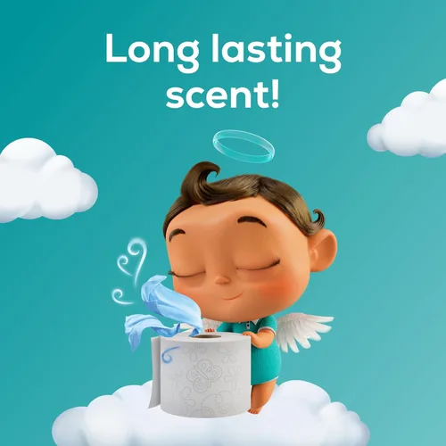 Miniatura 4 de Angel Soft Papel higiénico con tubo perfumado de lino fresco, 8 megarrollos = 32 rollos regulares, papel higiénico suave y fuerte