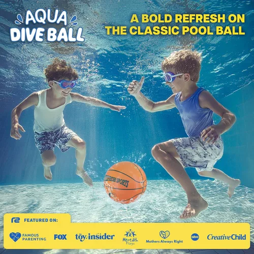 Miniatura 2 de Aqua Dive - Pelota de baloncesto para piscina – Juguetes de piscina de agua para niños de 4 a 12 años – Regate, pasa y dispara bajo el agua