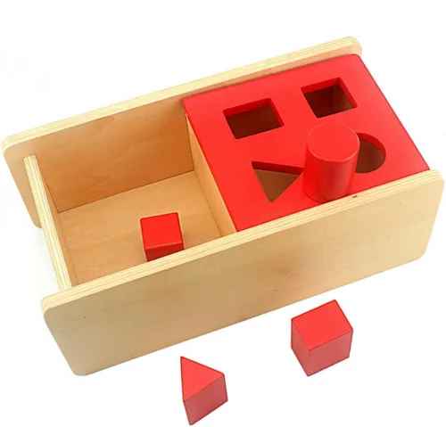 Miniatura 3 de DANNI Montessori Baby Imbucare - Caja con tapa abatible, 4 formas, aprendizaje de madera, educativo, preescolar, entrenamiento para niños, juguete