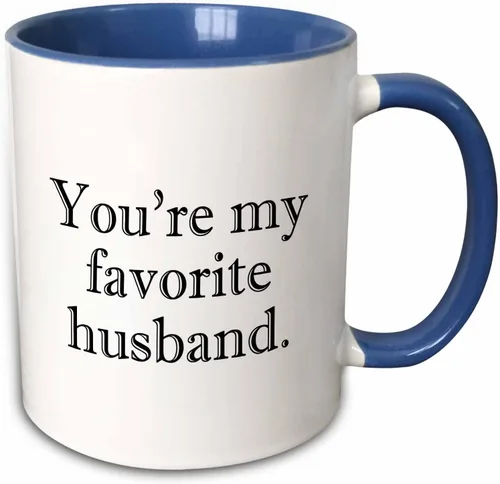 Miniatura 10 de 3dRose Youre my favorite husband. 11oz Two-Tone Black Mug