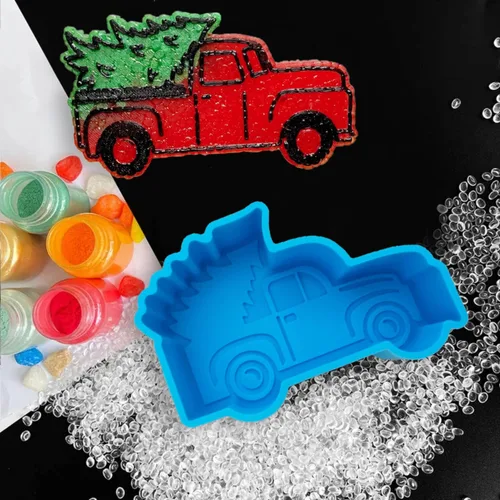 Miniatura 2 de Moldes de silicona Freshie para árbol de Navidad, Rifanda Car Freshie para cuentas aromáticas, frescos de automóvil, velas de jabón, cera de yeso