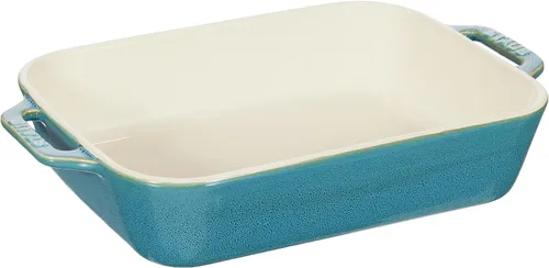 Miniatura 9 de staub Dish 40511-882 - Plato rectangular, color turquesa, 5.5 x 4.3 pulgadas (5.5 x 4.3 in), de cerámica, apto para horno y microondas