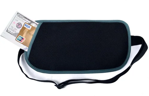 Miniatura 53 de DAITET Cinturón de dinero, soporte para pasaporte, cartera de viaje oculta segura con bloqueo RFID, riñonera encubierta (negro), Negro, Rfid