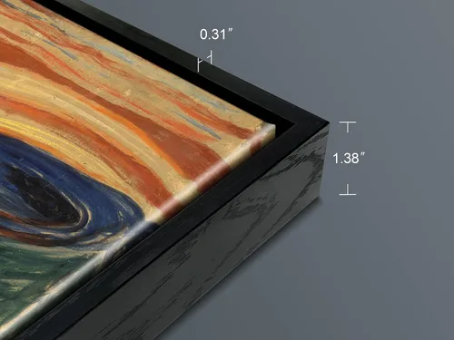 Miniatura 5 de Wieco Art Arte enmarcado El grito de Edward Munch pinturas famosas reproducción abstracta lienzo impresiones obras de arte para decoración de pared