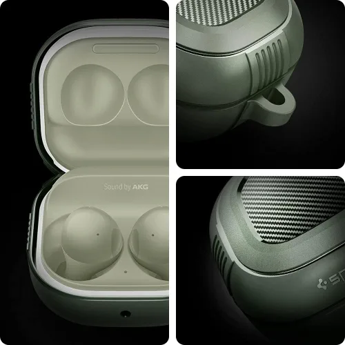 Miniatura 3 de Spigen Funda protectora resistente diseñada para Galaxy Buds Core (2025) / FE (2023) / Buds2 Pro (2022) / Buds 2 (2021) / Buds Pro (2021) / Buds