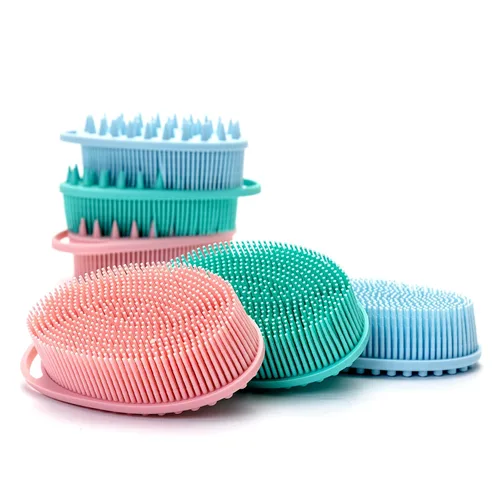 Miniatura 3 de Cepillo sensorial prémium para niños o autismo, limpiador corporal de silicona suave, cepillos de terapia ocupacional 2 en 1, esponja de silicona