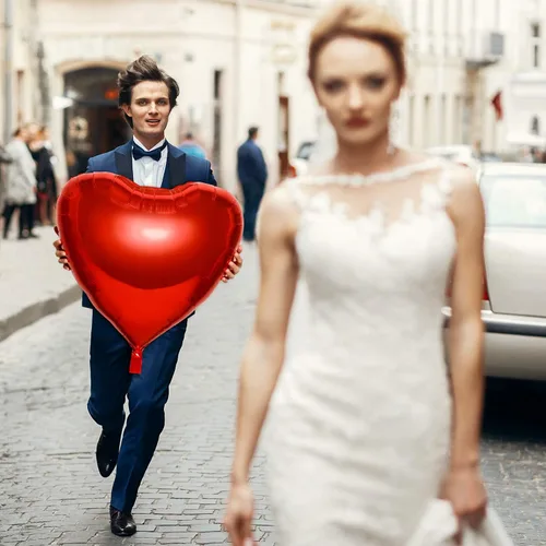Miniatura 2 de Gejoy 4 globos grandes de papel de aluminio de corazón rojo de 32 pulgadas, globos en forma de corazón jumbo para el día de San Valentín, boda