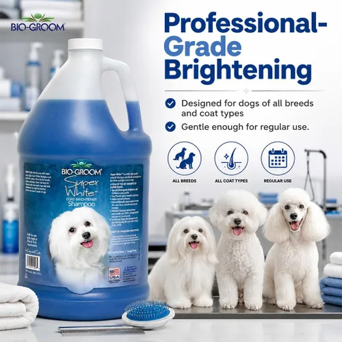 Miniatura 3 de Bio-Groom Champú súper blanqueador para perros, champú blanqueador para mascotas, suministros de baño para perros, lavado de cachorros, suministros