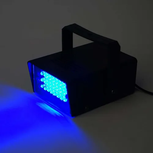 Efavormart - Mini luz estroboscópica de 35 W con 24 LED azules brillantes, luz vertical de escenario con flash variable y control de velocidad