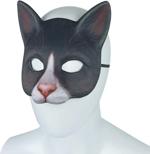 Miniatura 2 de 1 máscara de gato realista de Halloween, máscara de gato para Halloween, Navidad, Pascua, accesorio de fiesta de disfraces Máscara de gato estilo G