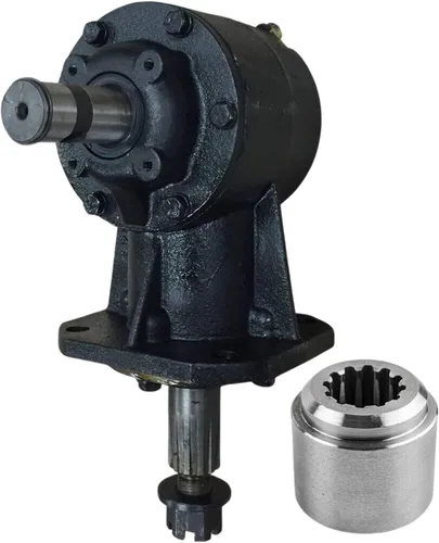 Jeremywell RC30 40HP 81444 Caja de cambios de pasador de cizalla para RZ160 RZ60 12Z 1-3/8 pulgadas, eje de entrada suave, relación 1:1.47 con 12
