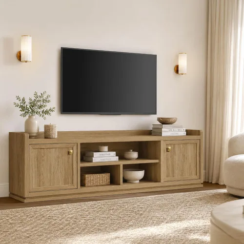 SICOTAS Centro de entretenimiento para TV, consola de TV de 67 pulgadas para sala de estar, soporte de TV moderno para dormitorio, consola