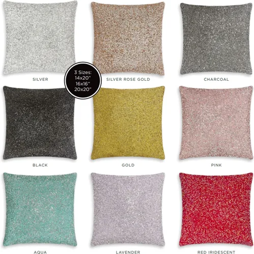 Miniatura 6 de Almohada luminosa, diamantes de imitación brillantes, terciopelo suave, inserto de fibra hipoalergénica, funda lavable, acento de decoración