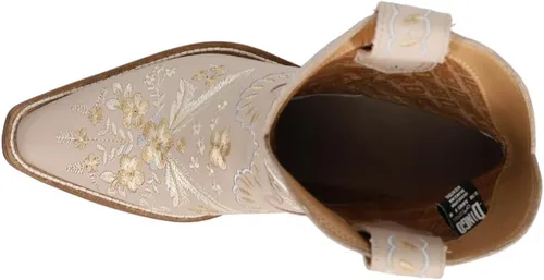 Miniatura 4 de Dingo - Botas con bordados florales de prímula para mujer, de punta triangular, tacón bajo de 1-2 pulgadas, color negro