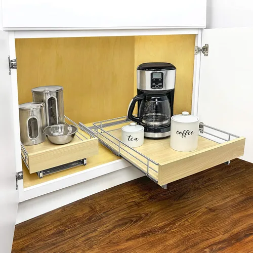 Miniatura 2 de LYNK PROFESSIONAL® SELECT™ Organizador de gabinete extraíble, cajones deslizantes de 11" x 21" para armarios de cocina - Estantes deslizantes