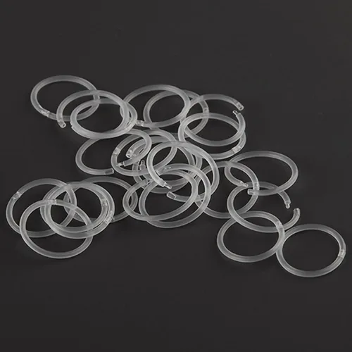 Miniatura 2 de Aretes de aro de plástico unisex de calibre 16, antialérgicos, anillos de nariz transparentes, con hebilla, para orejas sensibles y piel