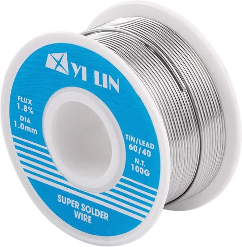 Miniatura 6 de YI LIN 60/40 Soldadura 3.53 oz de estaño plomo colofonia núcleo alambre de soldadura para soldadura eléctrica (0.031 in/3.53 oz)