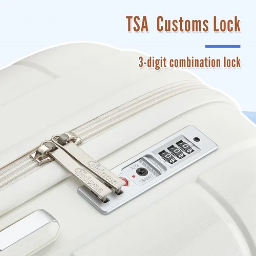 Miniatura 8 de Joyway maleta de equipaje, Blanco, Equipaje Spinner Ruedas Hardside Equipaje 8pcs Set Ligero Pp Durable Equipaje Con Tsa Lock..