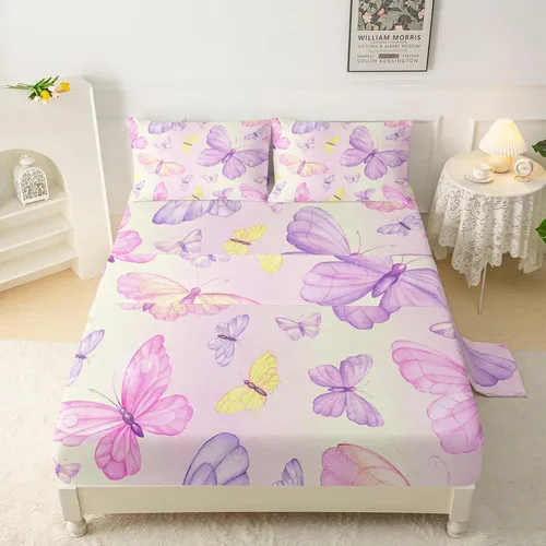 Miniatura 31 de QOOMO Sábanas Kawaii de Conejo para Niños Tamaño Twin, Juego de Sábanas de Cama Kawaii Bunny con Bolsillo Profundo de 16", Juego de Sábanas