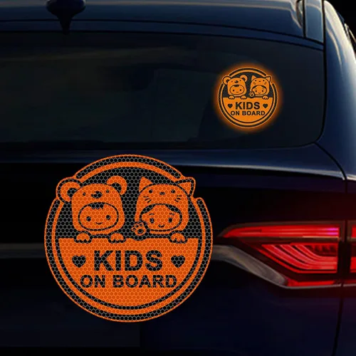 Miniatura 9 de Adhesivo para automóvil de bebé a bordo, 2 unidades, para niños a bordo, súper fuerte, reflectante, para dos bebés en el automóvil, calcomanías