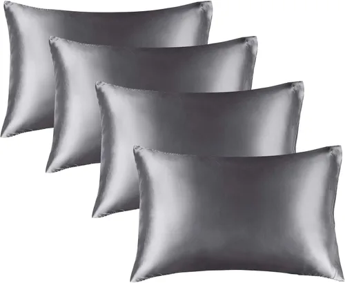 Miniatura 111 de Bedelite Funda de almohada de satén para el cuerpo, súper suave y refrescante, para el cabello y la piel, transpirable, sedosa y larga, 20 x 54 Rosa