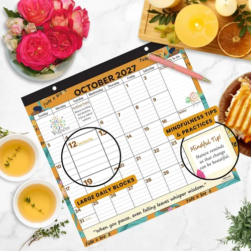 Miniatura 8 de Calendario magnético para refrigerador 2026-2027 – Planificador de refrigerador de 24 meses, imanes fuertes, páginas extraíbles, bloques