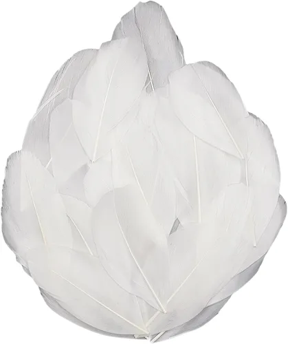 Miniatura 19 de 50 plumas de ganso naturales, plumas artesanales de 2 a 3 pulgadas para centros de mesa, plumas coloridas a granel para fiestas de Gatsby, vestidos
