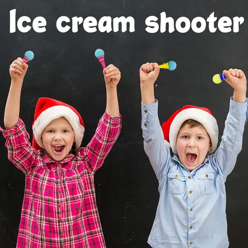 Miniatura 5 de Juuxncgv 30 unidades de juguetes para hacer helados, lanzador de bolas de espuma de helado de 4 pulgadas, mini bolas de esponja de cono para niños