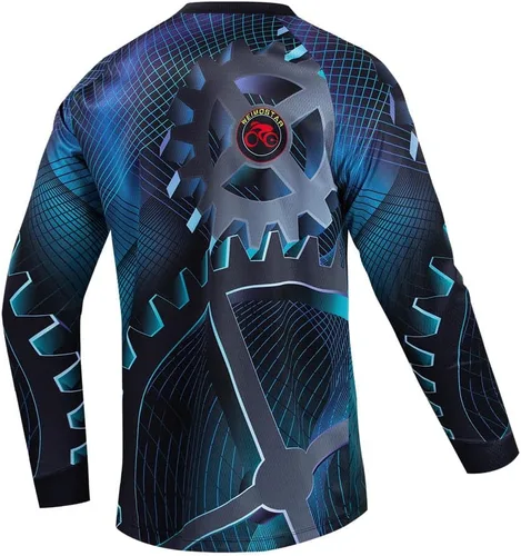 Miniatura 122 de Hotlion Camiseta de ciclismo para hombre, manga larga, MTB Motocross, ropa de carreras todoterreno