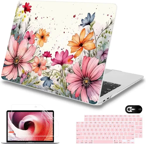 Miniatura 25 de Mektron Funda para MacBook Air de 13 pulgadas M1 A2337 A2179 A1932, carcasa dura 2018-2021 Air de 13 pulgadas con Touch ID, diseño exclusivo