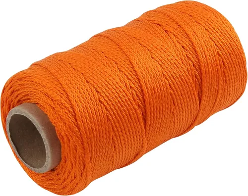 Miniatura 5 de HASWARE Mason Line - Cuerda de nailon #18 trenzada para herramientas de jardinería o mampostería con bloque de línea, nivel de línea de construcción