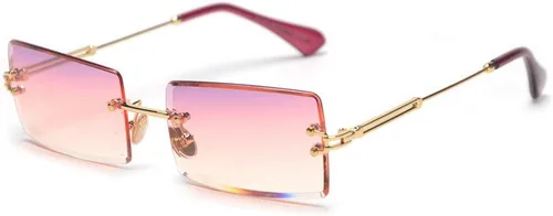 Miniatura 2 de MINCL - Gafas de sol rectangulares pequeñas para mujer, ultraligeras, color caramelo, sin marco