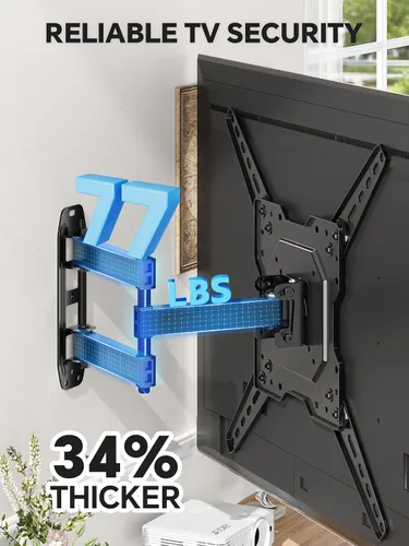 Miniatura 3 de Simple Trending Soporte de pared para TV de movimiento completo para televisores y paneles planos de 26" a 60", soporte de movimiento de TV