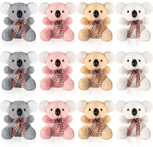 Miniatura 8 de Zomiboo - 12 piezas de mini conejito de peluche de 3.2 pulgadas, lindo animal de peluche a granel, pequeños conejitos suaves, juguetes de regalo