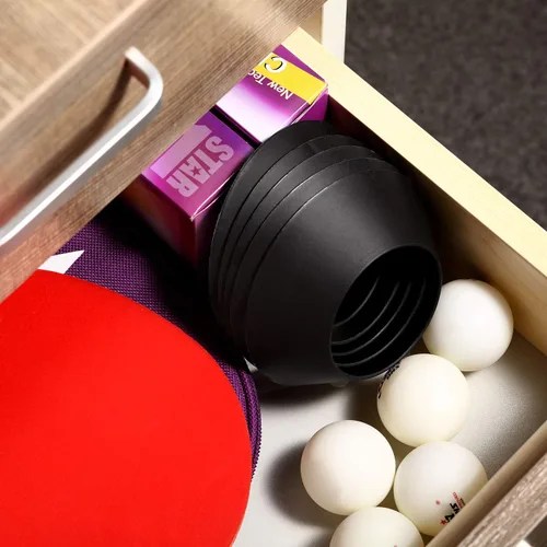 Miniatura 6 de Blulu Soporte de exhibición de bolas de memoria, 6 unidades, soporte de pedestal para fútbol, baloncesto, fútbol, voleibol, sóftbol, bolos (negro)