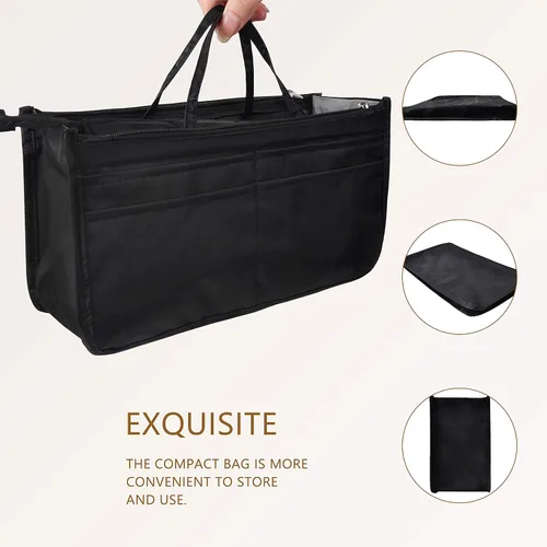 Miniatura 57 de Bolso de mano estilo cartera de Vercord para mujer con organizador incorporado, estampado bien definido, con manijas y cremallera, tamaño 2