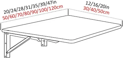 Miniatura 3 de Mesa plegable flotante para colgar en la pared, escritorio multifunción para ordenador/mesa/mesa de trabajo, mesa de comedor, cocina, tocador, 4