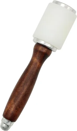 Martillo de tallado de cuero de 8 pulgadas, martillo de nailon con mango de madera, mazo de tallado para manualidades, estampado y costura,