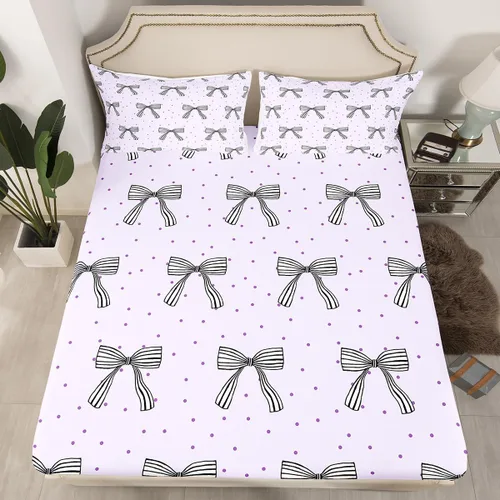 Miniatura 41 de Juego de sábanas geométricas con flechas ajustadas Manfei, patrón étnico con plumas, juego de ropa de cama bohemio exótico de 3 piezas para Gris