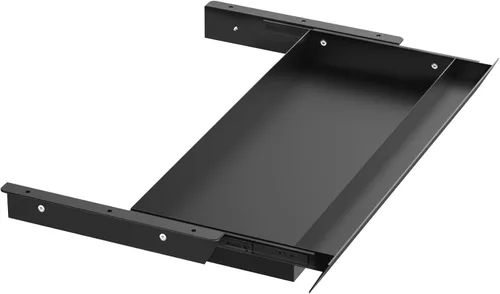 Miniatura 11 de Cajón deslizante grande montado debajo del escritorio con bandeja para lápices y panel de inclinación de 60 grados para extraer, organizador de Sin