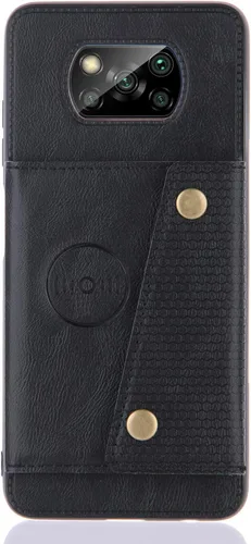 Miniatura 7 de Funda con tarjetero para Xiaomi Poco X3/X3 NFC/X3 Pro, parte trasera con piel sintética plegable doble hebilla multifunción bolsa para tarjetas