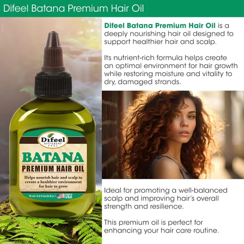 Miniatura 4 de Difeel Batana Premium Hair Oil 2.5 oz. Aceite de batana para el crecimiento del cabello, restaura la humedad y fortalece el cabello