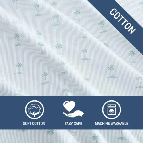 Miniatura 36 de Tommy Bahama - Juego de sábanas tamaño King, ropa de cama de percal 100% algodón con una sensación crujiente y fresca, sábanas con sábana bajera