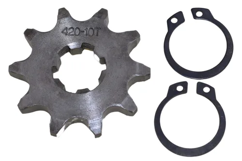 Trkimal Motocicleta 420-10T Piñón delantero de 0.669 in para motocicleta de 50 cc, 70 cc, 90 cc, 110 cc, 125 cc, motocross, mini bicicleta, TaoTao,
