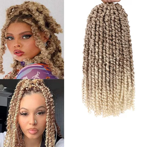 Miniatura 17 de Cabello Corto PassionTwist de 8 Pulgadas Cabello Pre-retorcido Passion Twists Cabello de Ganchillo Pre-enrollado Cabello Rizado de Ganchillo para 1b