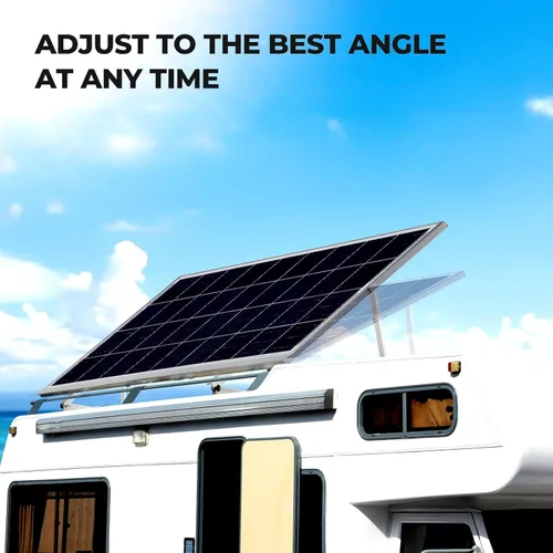 Miniatura 2 de BougeRV Soportes de montaje para panel solar ajustables de 28 pulgadas con patas inclinables plegables, soporte de montaje para paneles solares